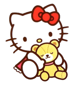 Hello Kitty With Teddy Bear Png