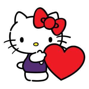 Hello Kitty with Heart Png