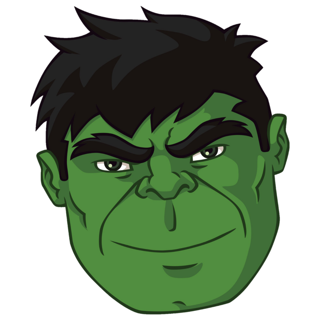 hulk angry face drawing