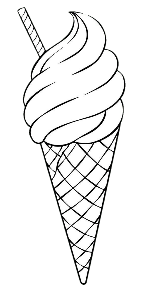 Ice Cream Png Outline Vector