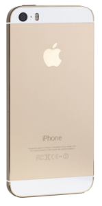 Golden iPhone Back View PNG