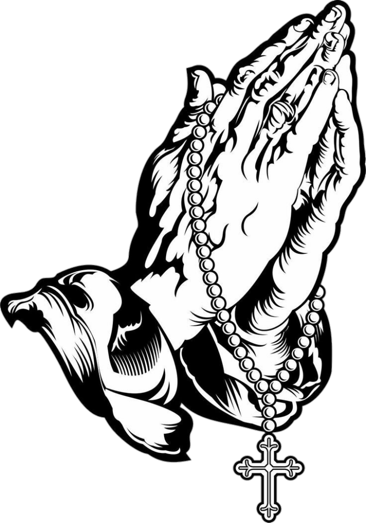 Jesus Christ Praying Hands Vector PNG