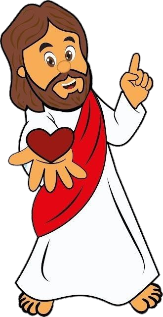 Happy Jesus Christ Cartoon Clipart PNG