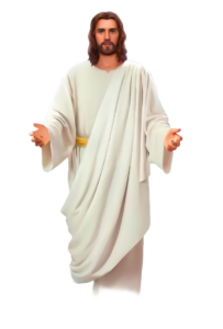 Jesus Christ on White Clothes PNG
