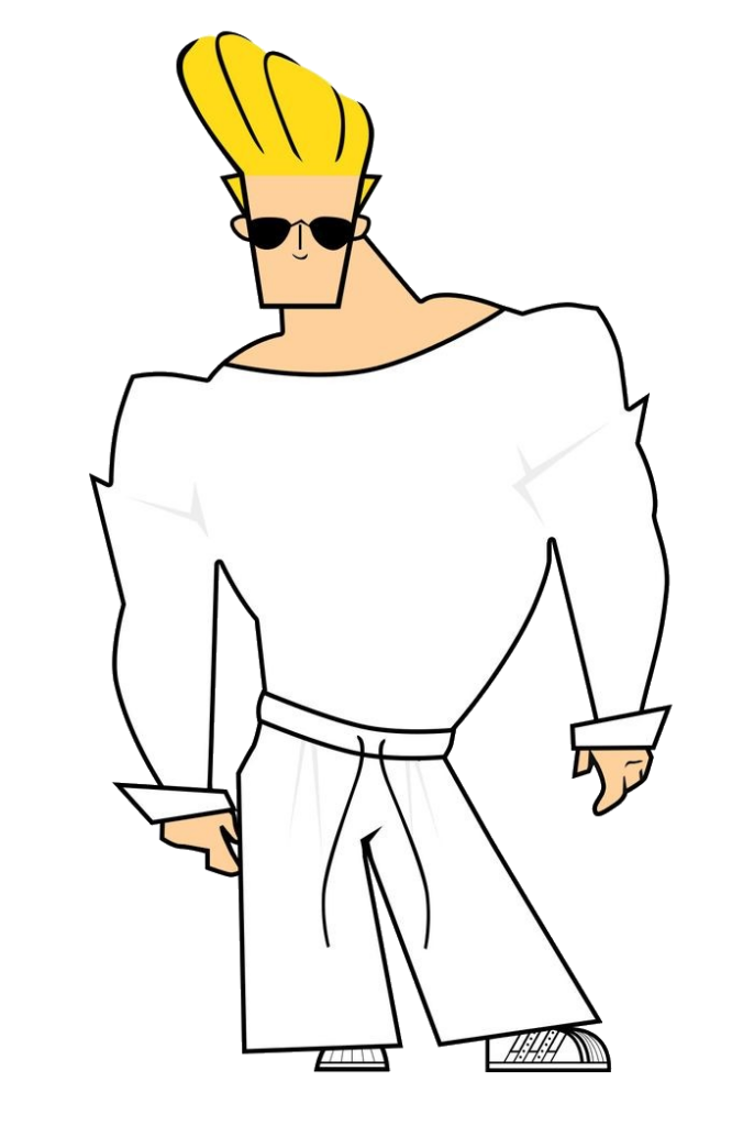 Johnny Bravo in White Dress PNG