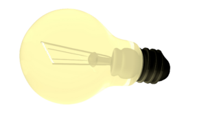 Yellow Animated Light Bulb Vector PNG