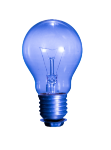 Blue Light Bulb PNG