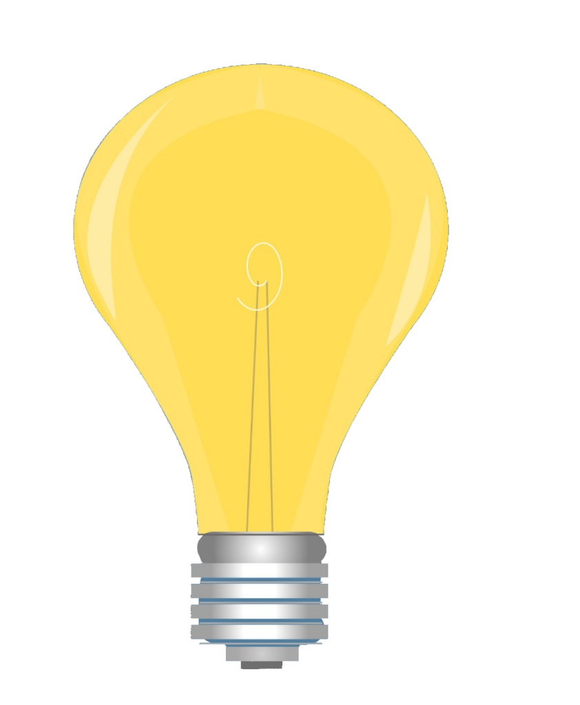 Yellow Light Bulb clipart PNG