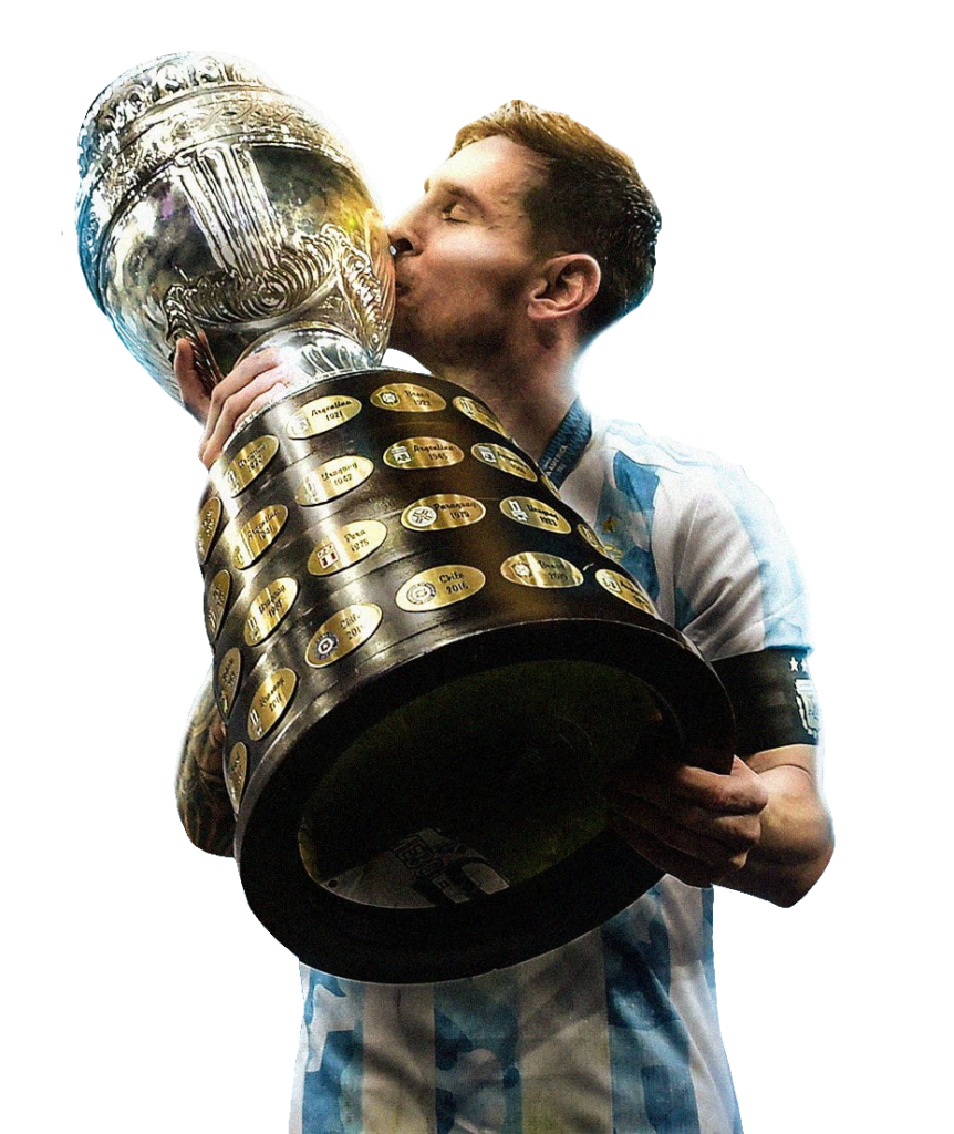 Lionel Messi Kissing World cup Png