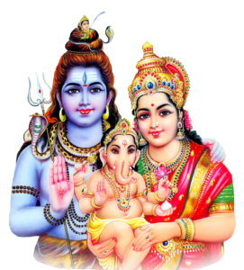 God Shiva, Parvati and Ganesh PNG Image