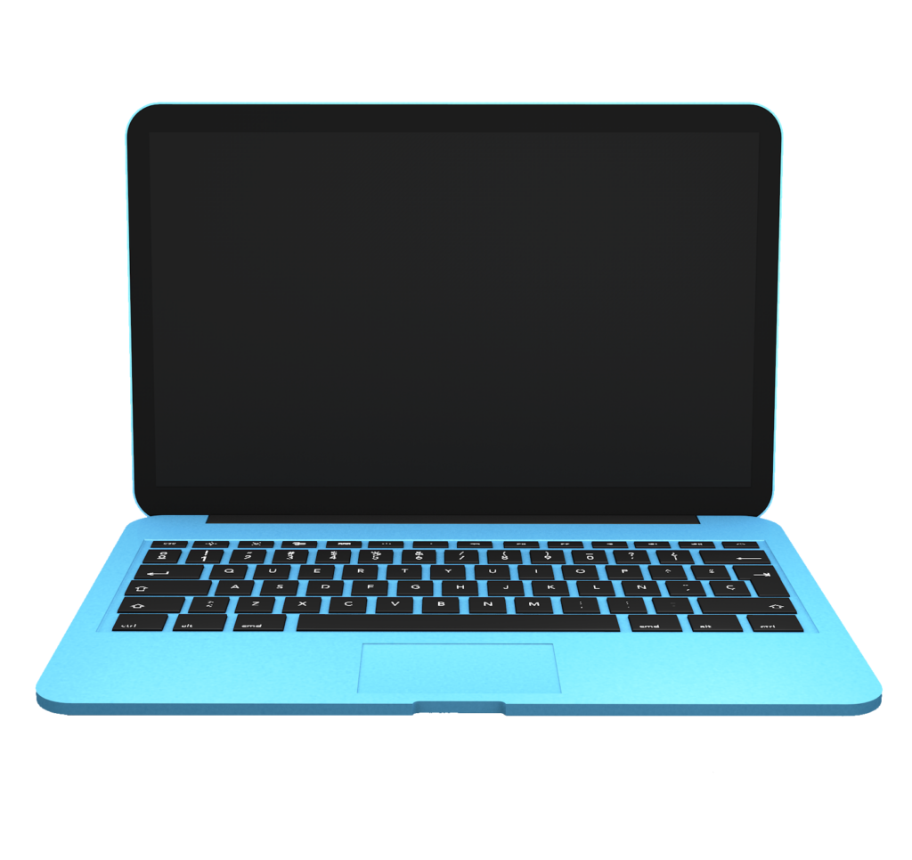 Blue Macbook PNG