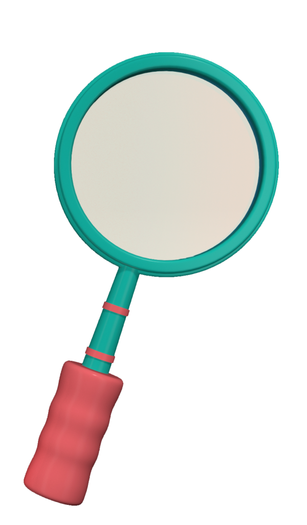 3D Animated Magnifying Glass PNG