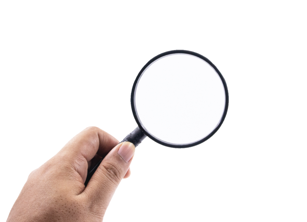 Magnifying Glass in Hand PNG