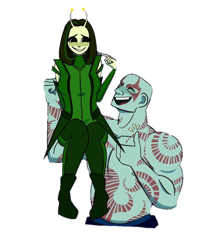 Drax the Destroyer and Mantis Png