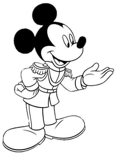 Mickey Mouse Png Black and White