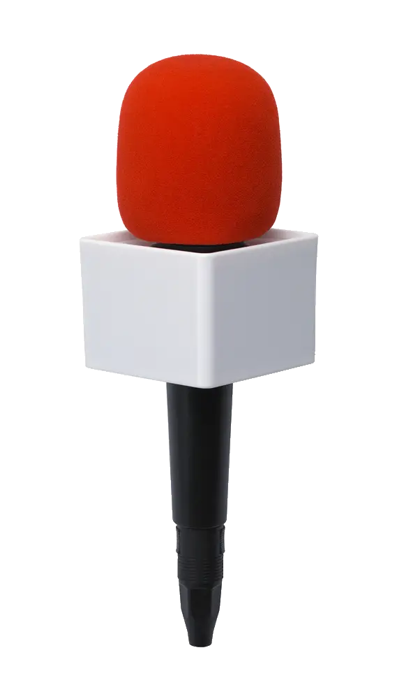 News Microphone with Youtube Logo