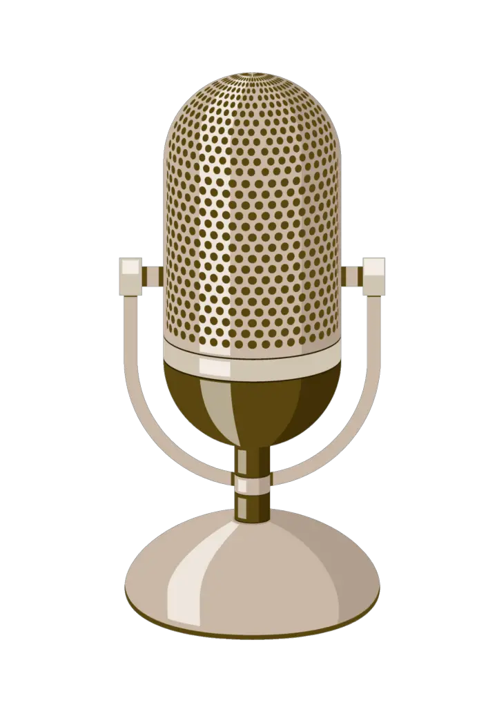 Golden Radio Microphone Png