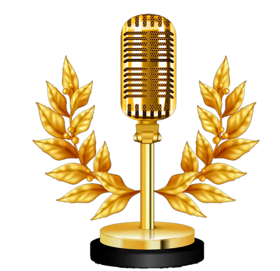 Gold Microphone Png