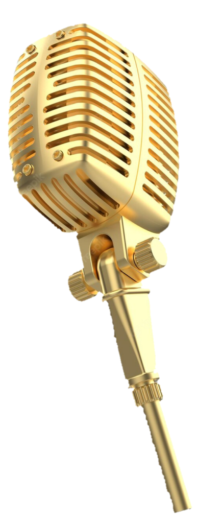 Gold Podcast Microphone Png