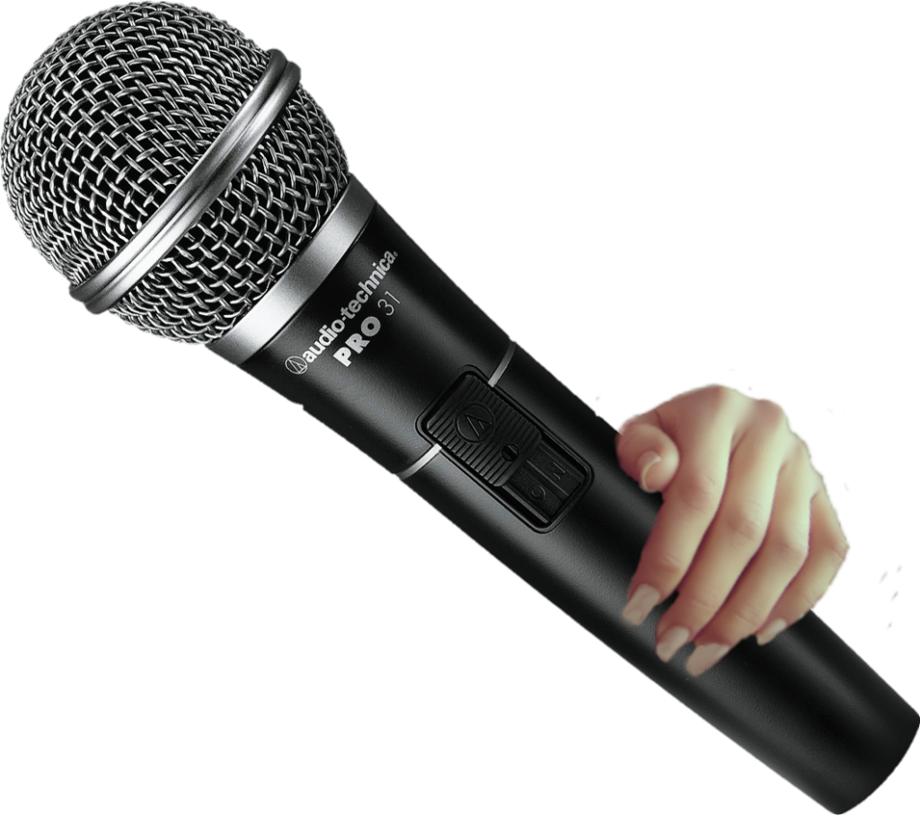 Microphone in hand Png