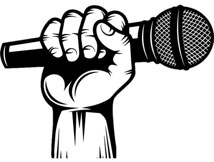 Microphone in Hand Logo Png