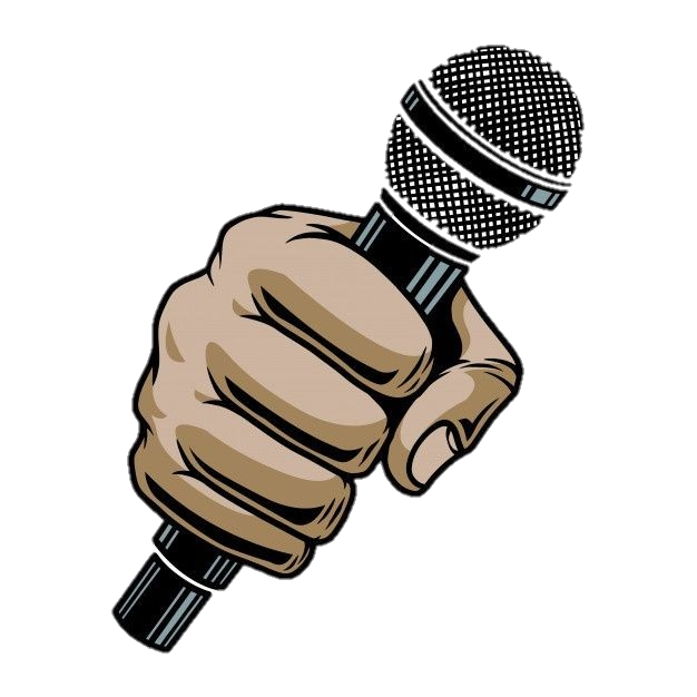 Microphone in Hand Sticker Png