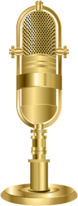 Golden Microphone Png