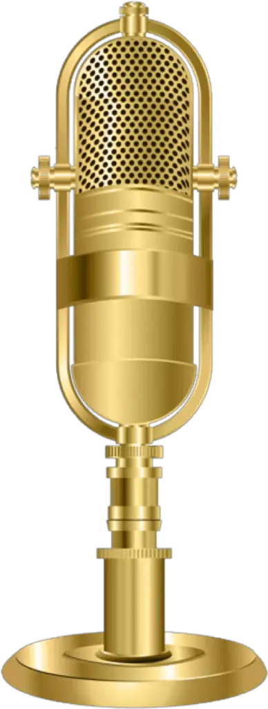 Golden Microphone Png