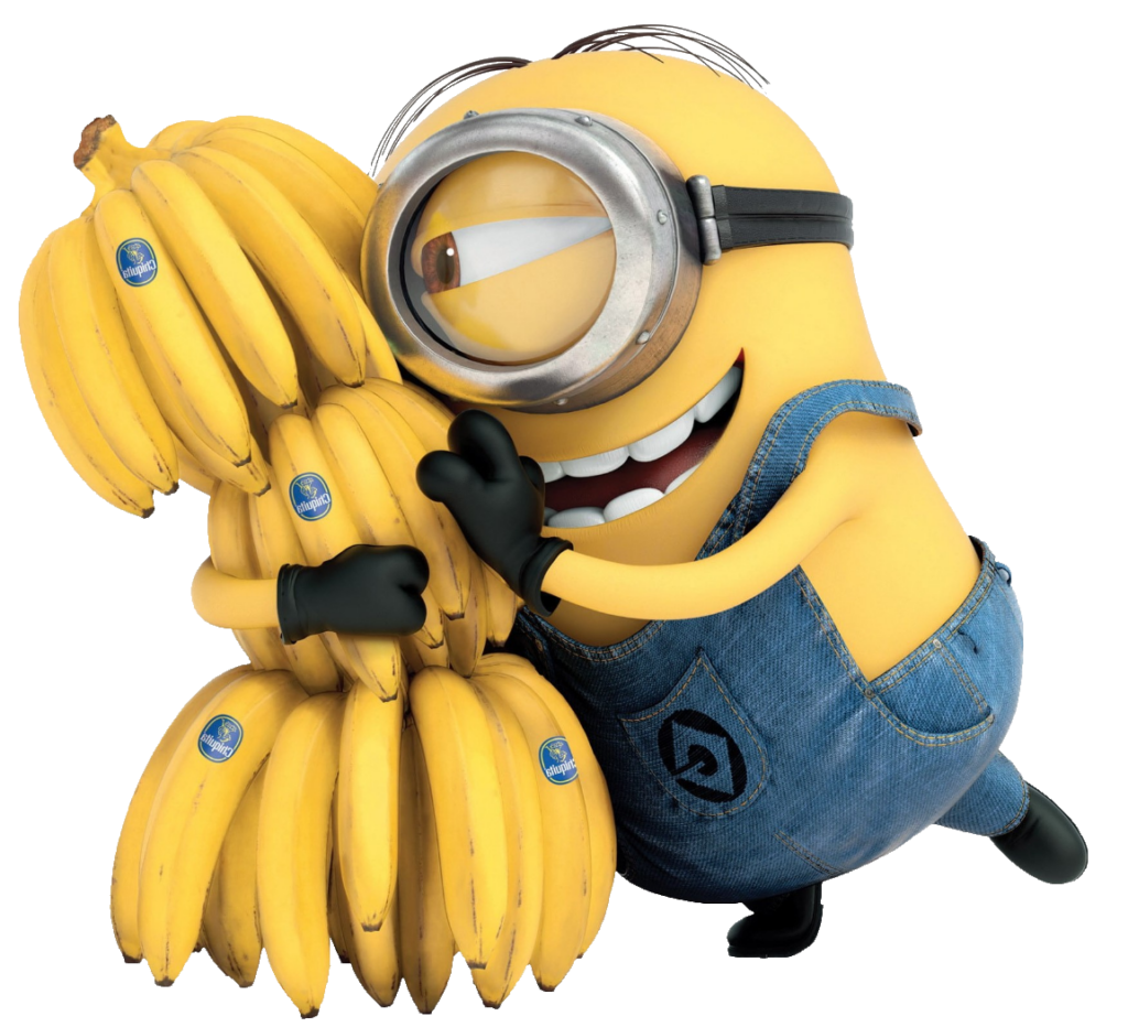 Minion with Bananas PNG