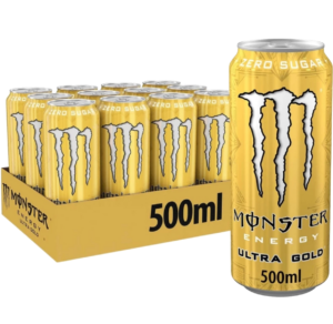 Monster Energy Ultra Gold Drink 500ml Pack PNG