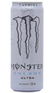 White Monster Energy Ultra Drink Can PNG