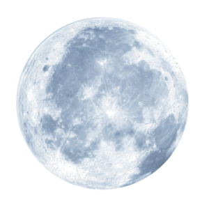 Blue Glowing Full Moon Png