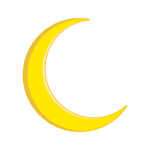 yellow moon clipart