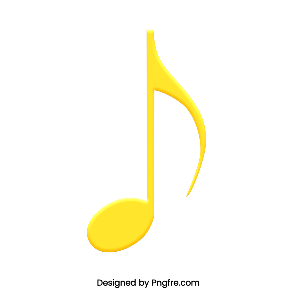 Single Yellow Music Note Png