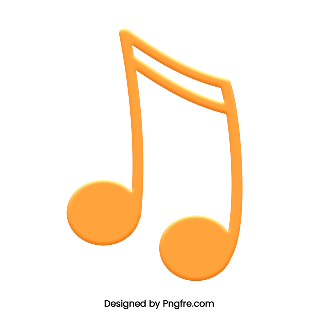 Animated Orange Music Note Png