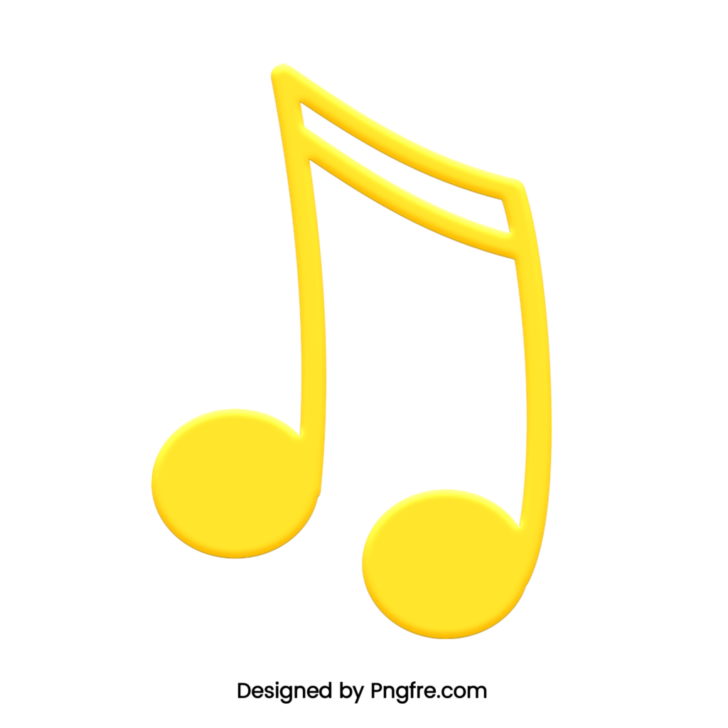 Yellow Animated Music Note Png