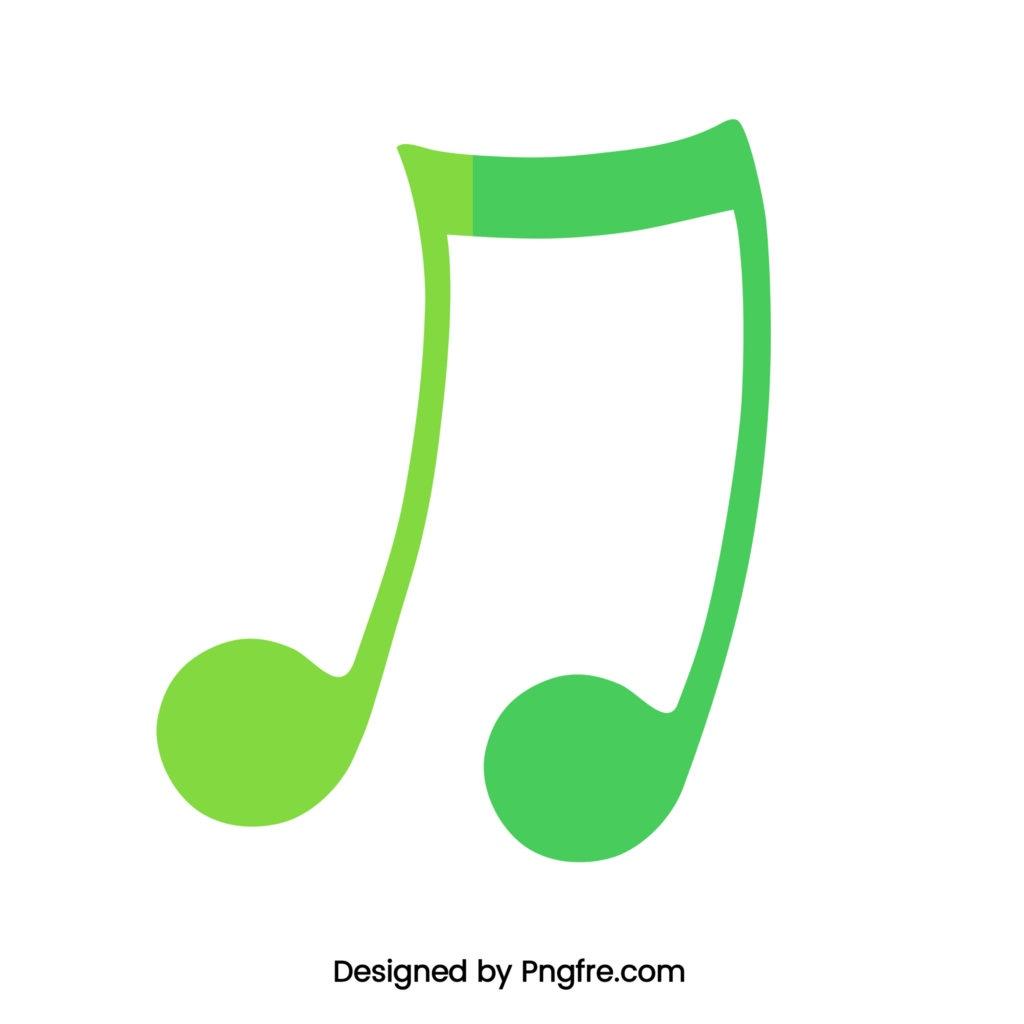 Green Music Note vector Png