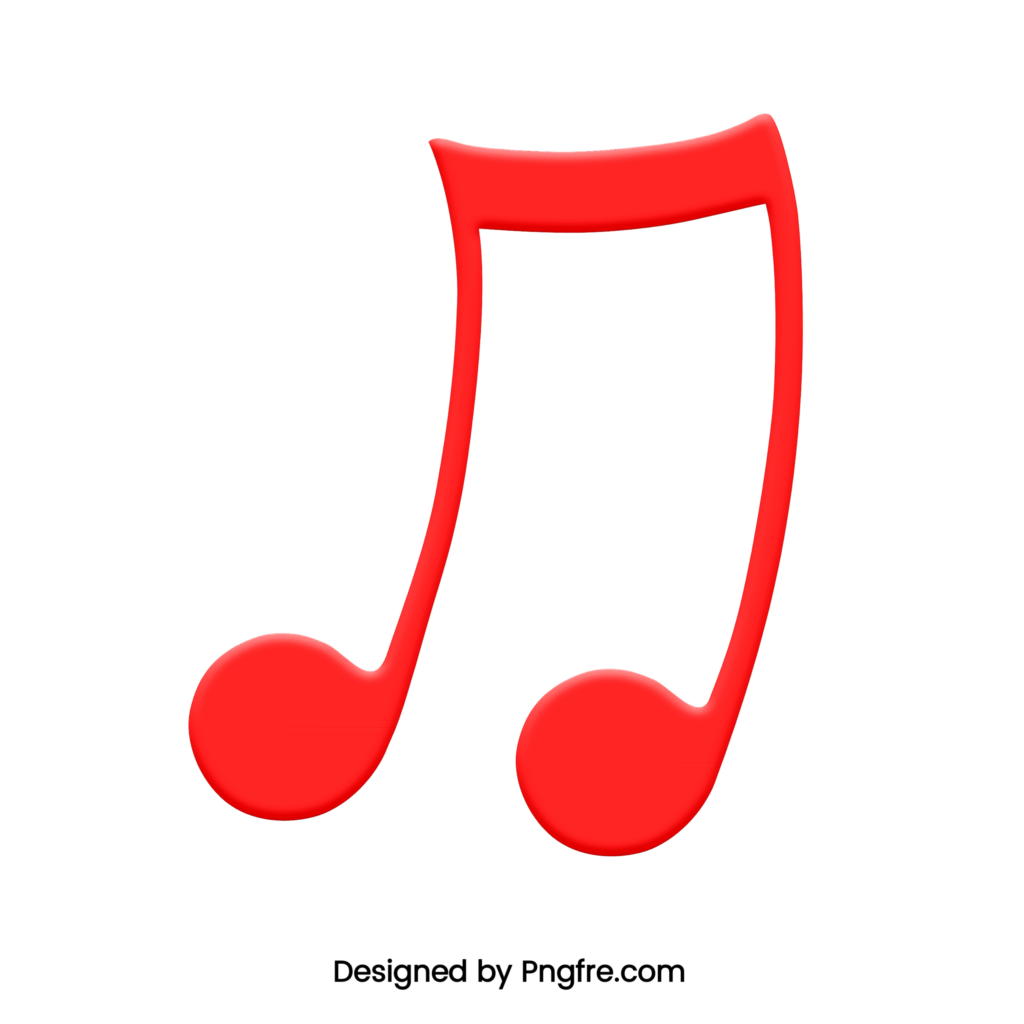 Red Music Note Png