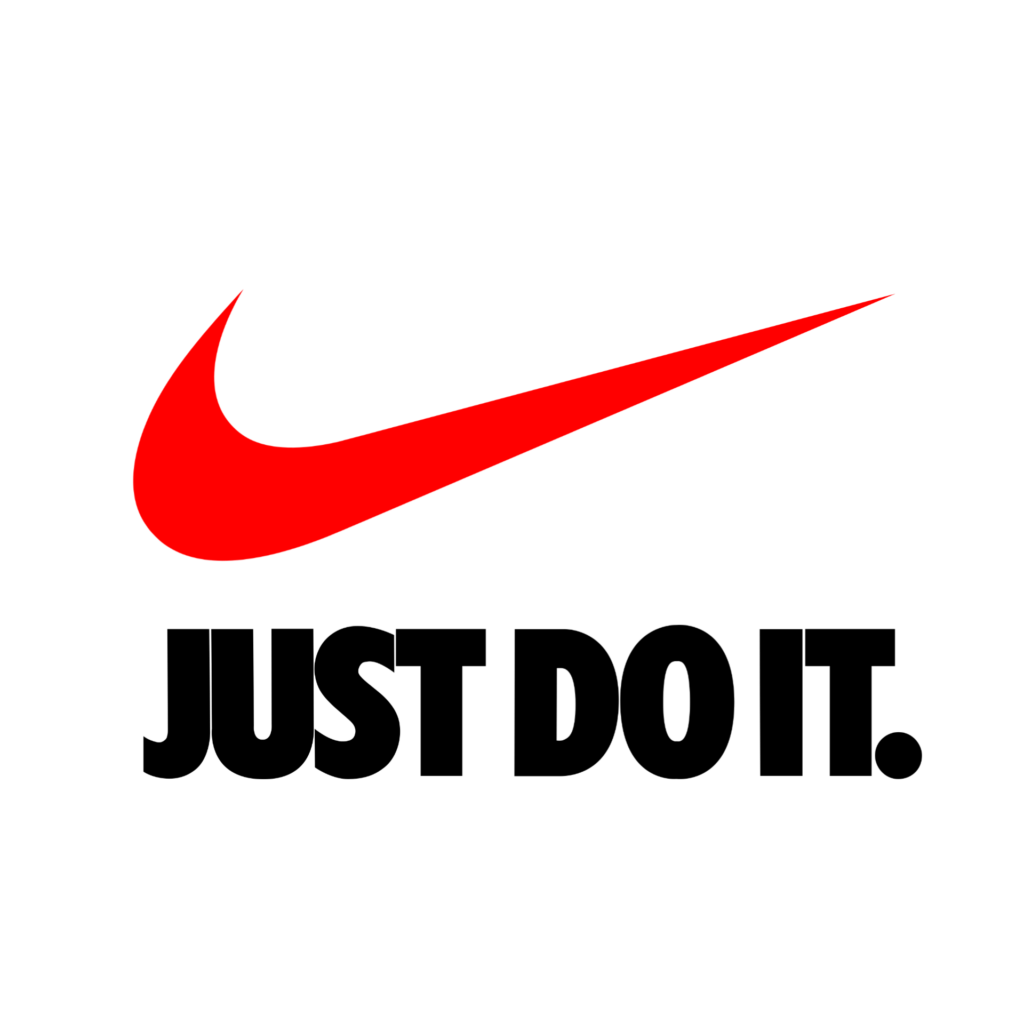 Nike Logo With Slogan Png