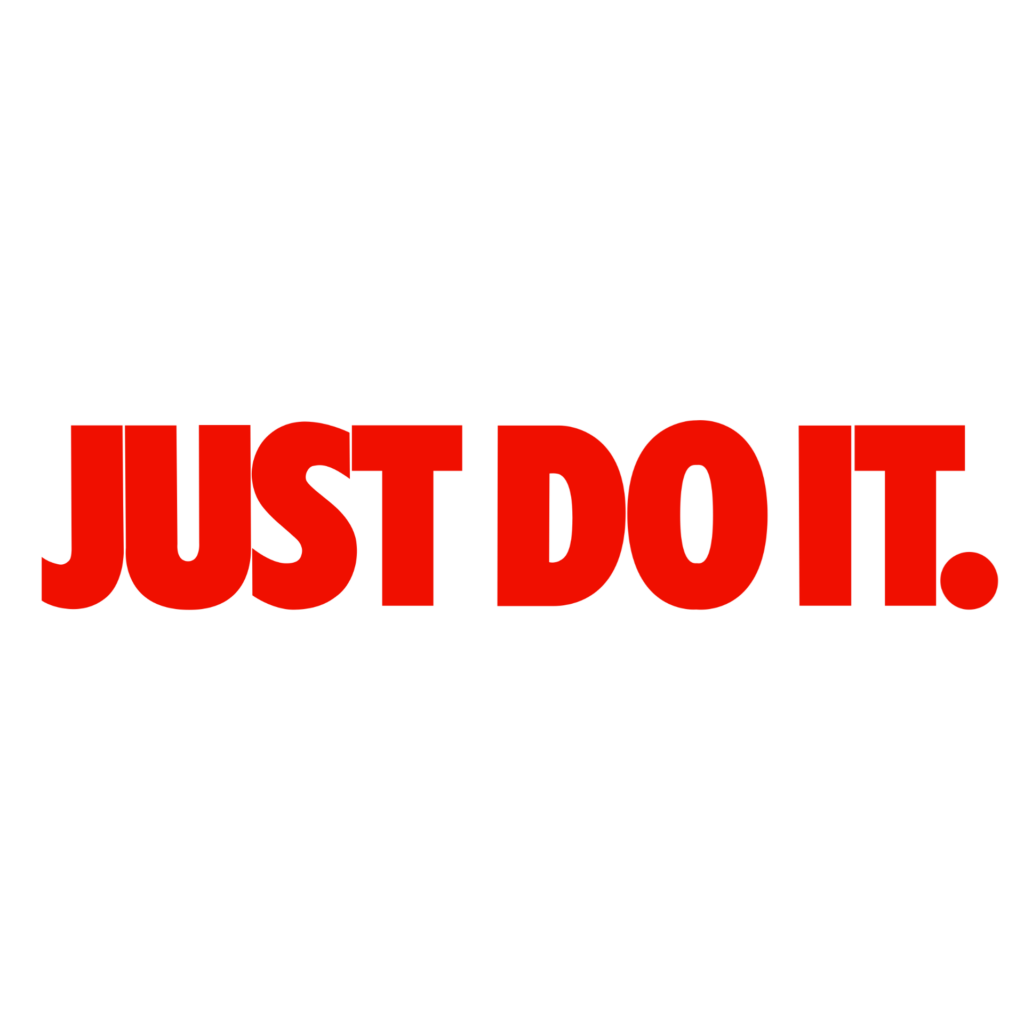 Red Nike Slogan Just Do It Logo Png