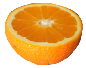 Half Orange Fruit PNG