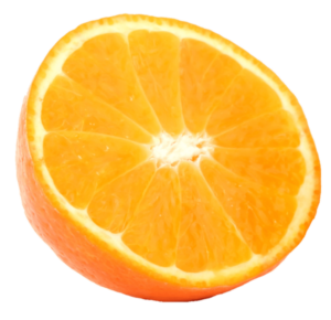 Half Cut Transparent Orange Fruit PNG