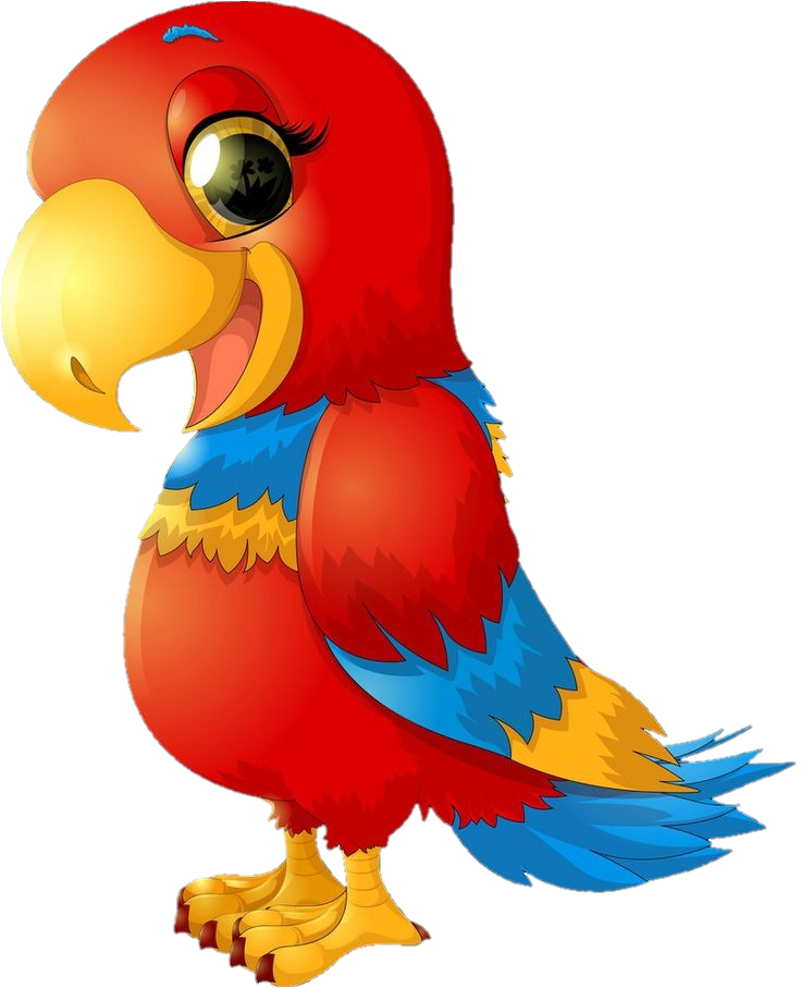 Red Parrot Png vector