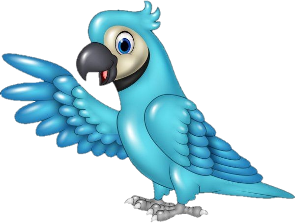 Blue Parrot Png vector