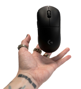 Computer Mouse on Hand PNG