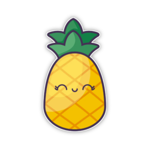 Kawaii Pineapple Sticker Png