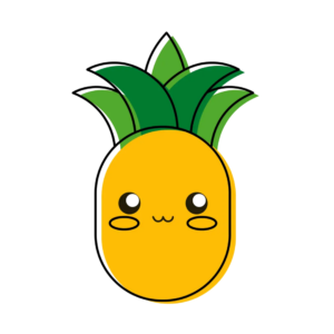 Cute Pineapple Vector Png