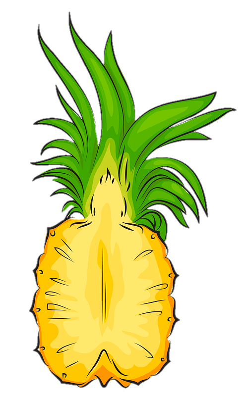Half Pineapple Png