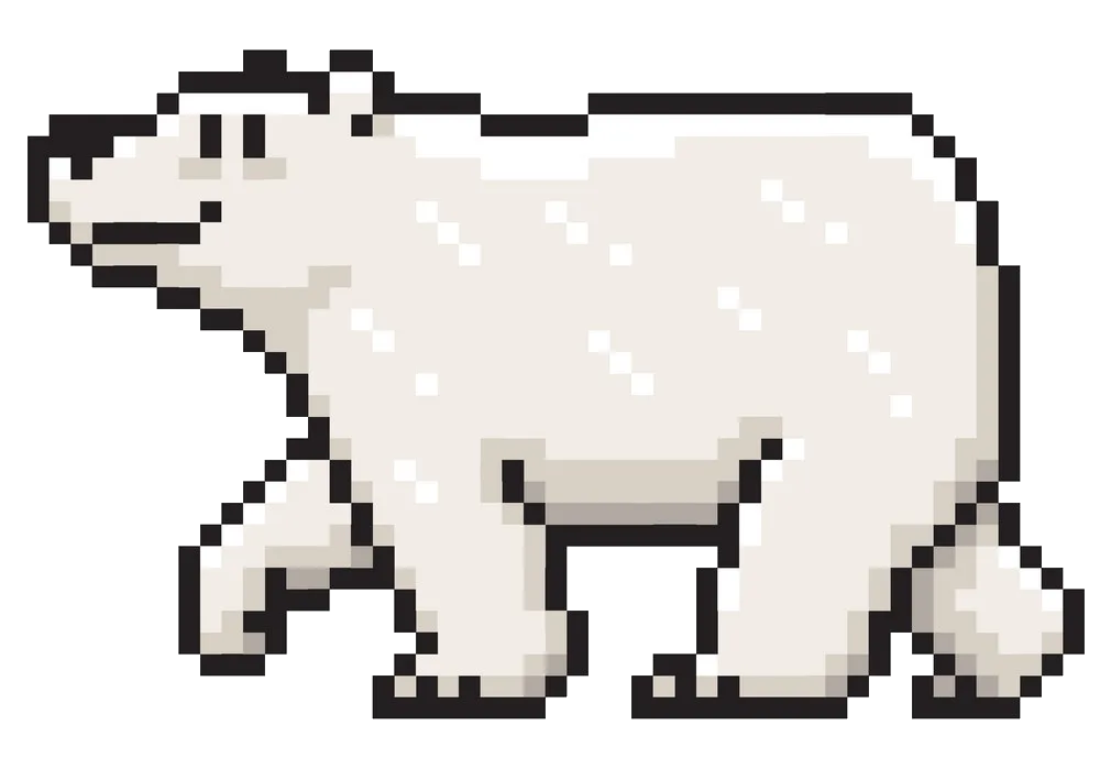 Pixel Polar Bear Png