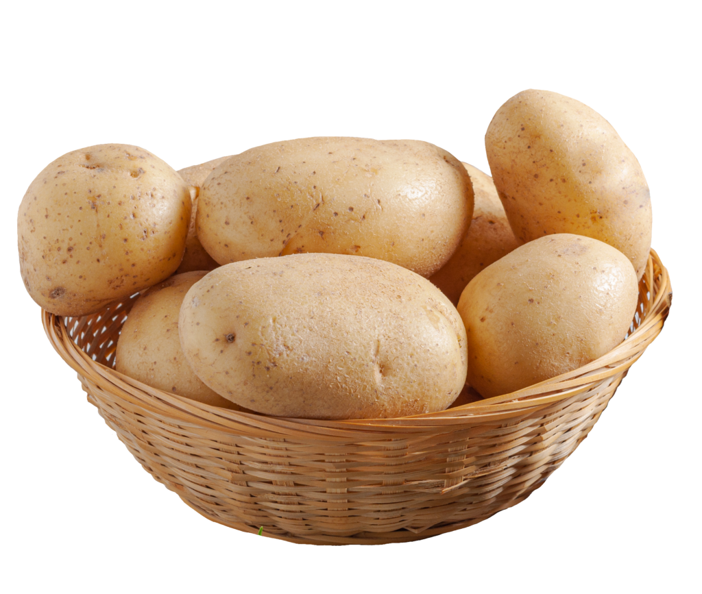 Potato in Basket Png